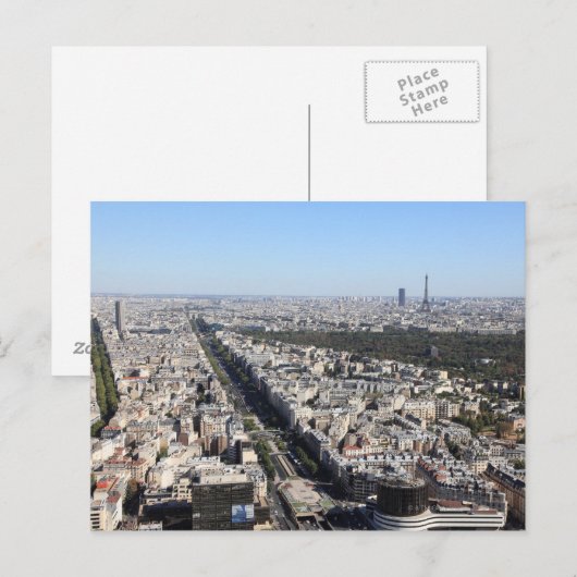 Luftbild von PARIS 3 Postkarte (Vorne/Hinten)