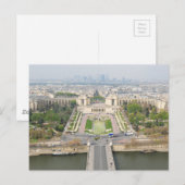 Luftbild von Paris Postkarte (Vorne/Hinten)