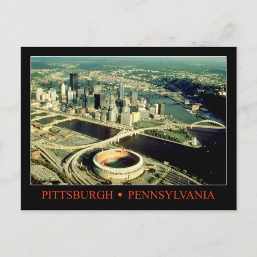 Luftbild von Pittsburgh, Pennsylvania Postkarte (Vorderseite)