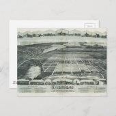 Luftbild von Riverhead, New York (1890) Postkarte (Vorne/Hinten)