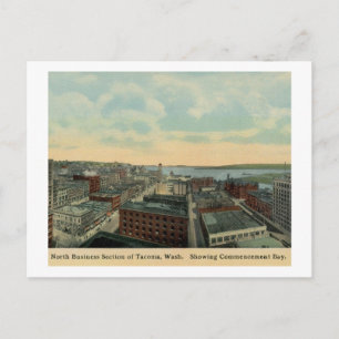 Luftbild von Tacoma, Washington Vintage Postkarte