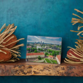 Luftbild von Vilnius, Litauen Fotoplatte (Seite)