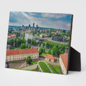Luftbild von Vilnius, Litauen Fotoplatte (Seite)