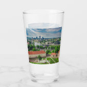 Luftbild von Vilnius, Litauen Glas (Rückseite)
