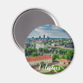 Luftbild von Vilnius, Litauen Magnet (Vorderseite/Rückseite)