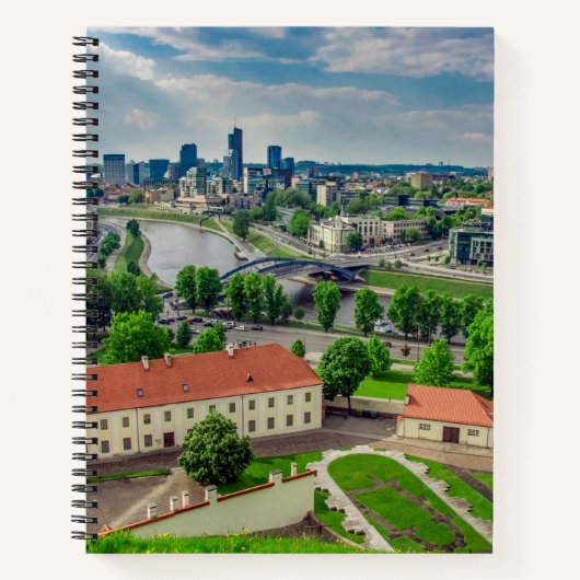 Luftbild von Vilnius, Litauen Notizblock (Vorderseite)
