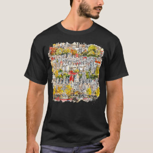 Luftbild von Wohnungen in Amsterdam Niederlande T-Shirt