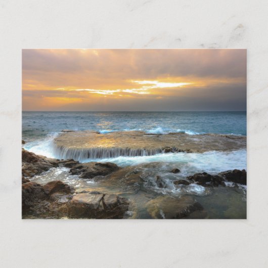 Luftbildaufnahmen an der felsigen Küste Feiertagspostkarte (Vorderseite)