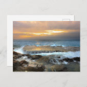 Luftbildaufnahmen an der felsigen Küste Postkarte (Vorne/Hinten)