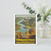 Luftbildkarte der Zentralschweiz Postkarte (Stehend Vorderseite)