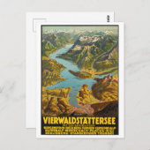 Luftbildkarte der Zentralschweiz Postkarte (Vorne/Hinten)