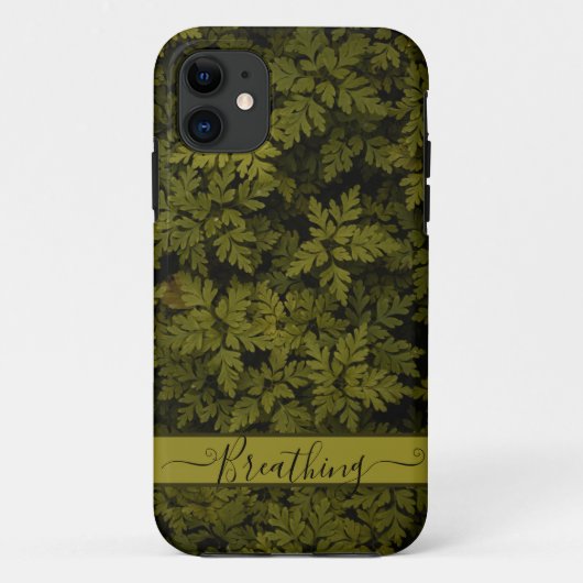 Luftbläschen mit grüner Blattlinie für Pflanze Case-Mate iPhone Hülle (Rückseite)