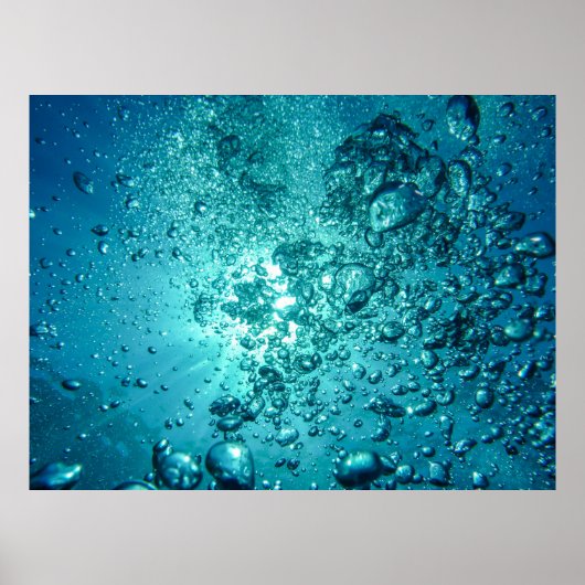 Luftblasen-230014 WASSERBUBBLES OZEAN Unterwasser Poster (Vorne)