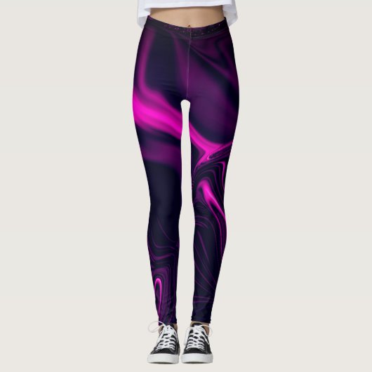 Luftblasen oder rosa weißer Rauch über tiefrosa Leggings (Vorderseite)