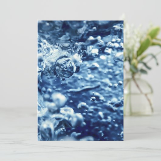 Luftblasen, Unterwasserblasen, Abstrakte Blasen Save The Date (Stehend Vorderseite)