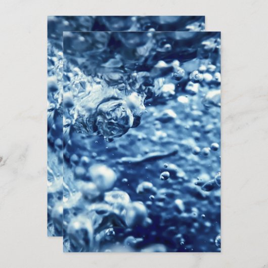 Luftblasen, Unterwasserblasen, Abstrakte Blasen Save The Date (Vorne/Hinten)