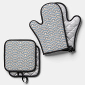 Luftbögen Ofenhandschuh & Topflappen-Set (Vorderseite/Rückseite)
