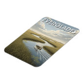 Luftboot Alligator Everglades Nationalpark Florida Magnet (Linke Seite)
