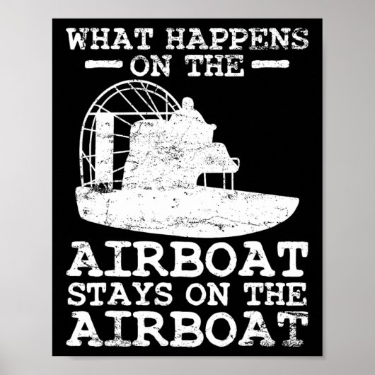 Luftboot-Boot Kapitän Bootfahren Vintage Poster (Vorne)