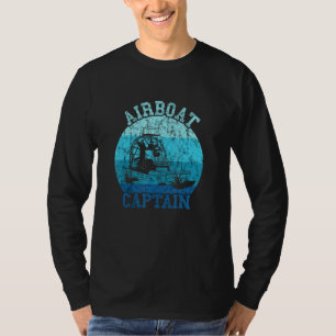 Luftbootkapitän Vintage Retro Sumpfbootfahrer Luft T-Shirt
