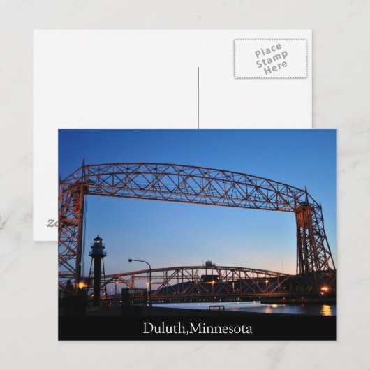Luftbrücke Duluth Minnesota Postkarte (Vorne/Hinten)