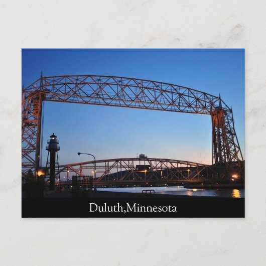 Luftbrücke Duluth Minnesota Postkarte (Vorderseite)