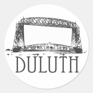Luftbrücke Duluth Runder Aufkleber