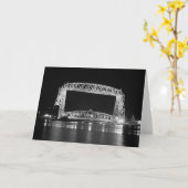 Luftbrücke Schwarz-Weiß-Foto Karte (Gelbe Blume)