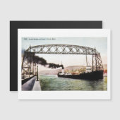 Luftbrücke und Kanal, Duluth, Minn. Magnetkarte (Vorne/Hinten)