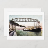 Luftbrücke und Kanal, Duluth, Minn. Postkarte (Vorne/Hinten)