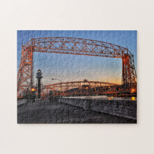 Luftbrücke und Leuchtturm Duluth Minnesota Puzzle