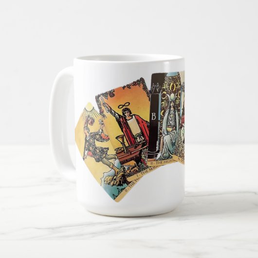Lüfter der Tarot-Karte Kaffeetasse (Vorderseite Links)