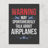 Lüfter des Coolen Piloten-Flugzeug Postkarte (Vorderseite)