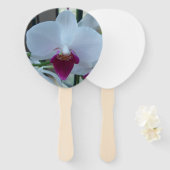 Lüfter mit weißer und lila Orchidee Fächer (Vorne und Hinten)