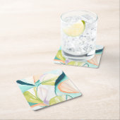 LüfterBlume IV Rechteckiger Pappuntersetzer (Vor Ort)