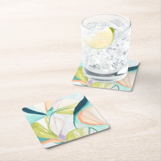 LüfterBlume IV Rechteckiger Pappuntersetzer (Vor Ort)