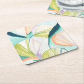 LüfterBlume IV Rechteckiger Pappuntersetzer (angewinkelt)