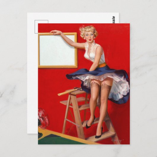 LüfterButton nach oben Postkarte (Vorne/Hinten)