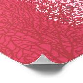 Lüfterkorallenprint, Korallenfarben Poster (Ecke)