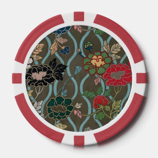 Lüftermuster für asiatische Blume Pokerchips (Vorderseite)