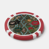 Lüftermuster für asiatische Blume Pokerchips (Einzeln)