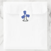 Lüftersymbol Runder Aufkleber (Tasche)
