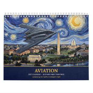 Luftfahrt 2027 Sternennacht Flugzeuge Kalender
