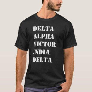 Luftfahrt Alphabet Phonetisch Custom T-Shirt