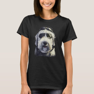 Luftfahrt Bobtail Flugzeug Pilot Alte Englische Sc T-Shirt