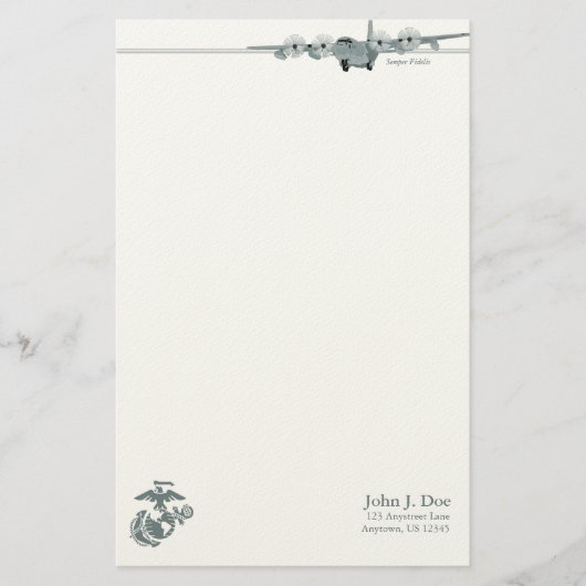 Luftfahrt-Briefpapier USMC-C-130 Briefpapier (Vorderseite)