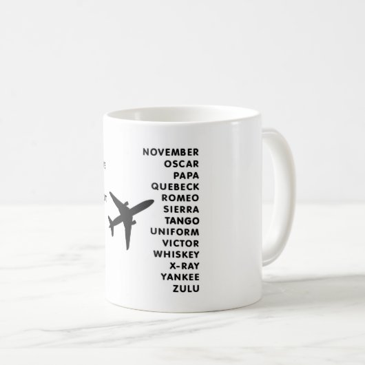 Luftfahrt-Code-Tasse Kaffeetasse (VorderseiteRechts)