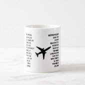 Luftfahrt-Code-Tasse Kaffeetasse (Mittel)