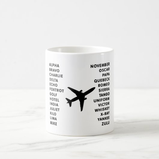 Luftfahrt-Code-Tasse Kaffeetasse (Mittel)