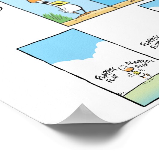 Luftfahrt-Comic-Poster Poster (Ecke)